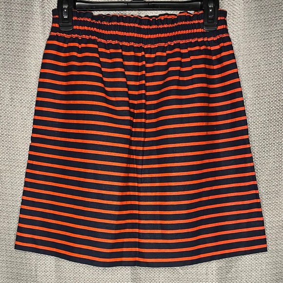 Navy/Red Striped J Crew Factory Skirt Size 4 - Picture 2 of 7